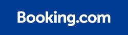 Logo Booking.com. Fondo Azul. 2