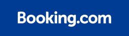 Logo Booking.com. Fondo Azul. 2